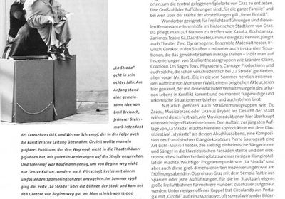 Artikel und Fotos für «double» - Magazin für Figuren- und Objekttheater, 1/2006